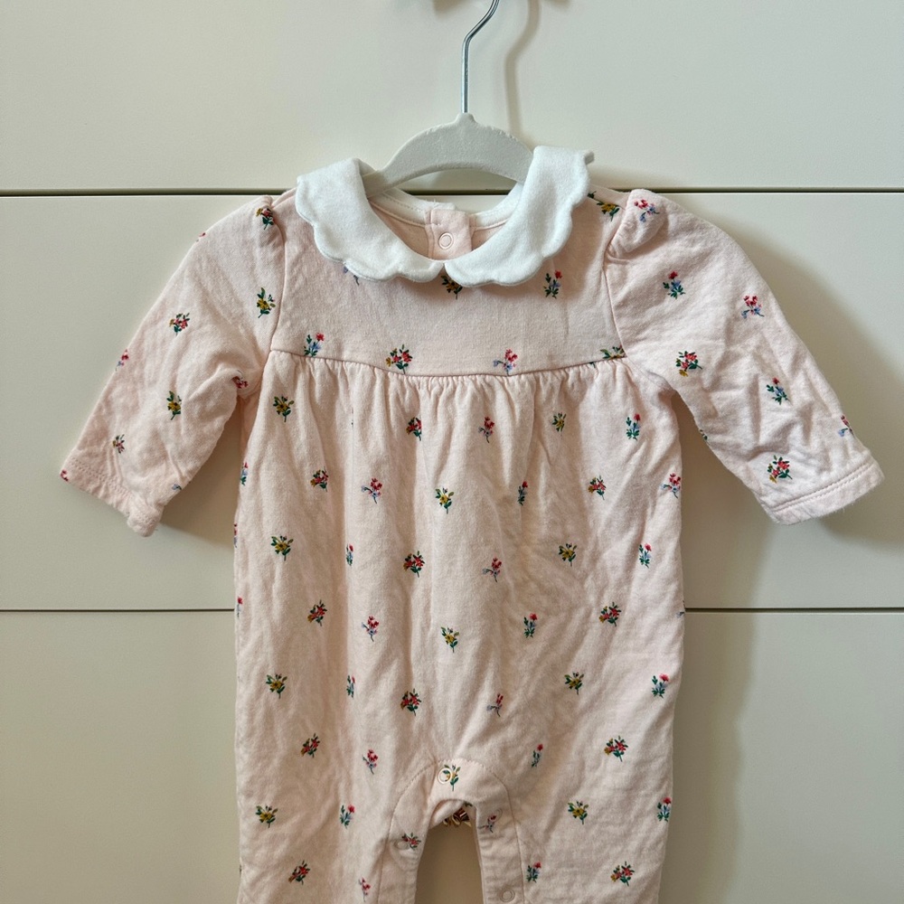 Janie and Jack Floral Pink Baby One Piece